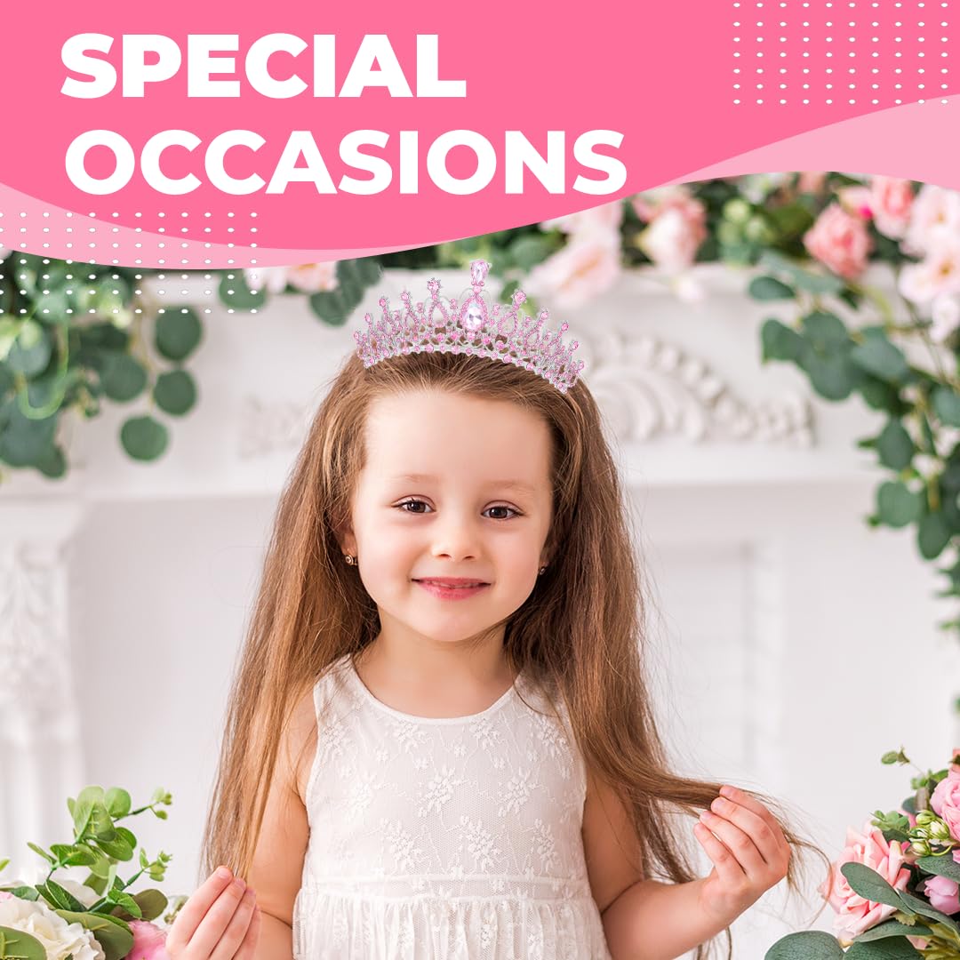 Birthday Tiara Crown with Sash for Women, Headband Hair Accessories for Wedding Party Costume