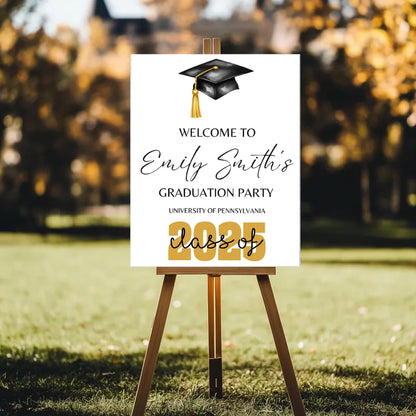 Graduation Party Welcome Sign, Photo Graduation Poster, Graduation Decorations, Grad Party Sign, Grad Welcome Sign, Graduation gift for best friend, Graduation gift for daughter, sister, brother - 1