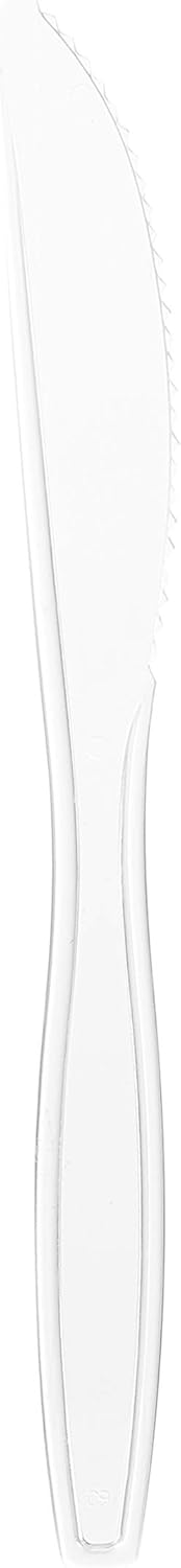 Glad Clear Disposable Cutlery Set with Heavy Duty Plastic Forks, Knives, and Spoons, Reusable Dishwasher Safe Plastic Utensils for Parties and Everyday Use, 240 Count
