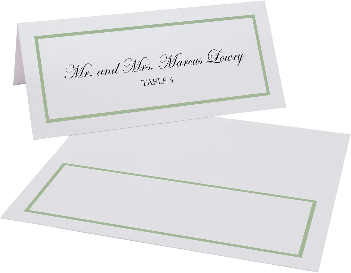 Single Line Border Printable Place Cards, Gold (Choose Color), Set of 60 (10 Sheets), Laser & Inkjet Printers - Wedding, Party, Dinner, and Special Events - Made in the USA