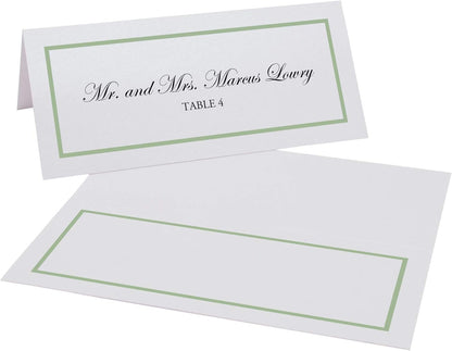 Single Line Border Printable Place Cards, Gold (Choose Color), Set of 60 (10 Sheets), Laser & Inkjet Printers - Wedding, Party, Dinner, and Special Events - Made in the USA