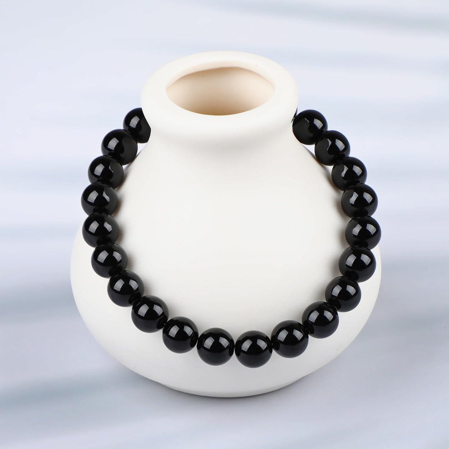 LPBeads Handmade Natural Gemstone Stretch Elastic Bracelet Healing Crystal Round Stone Beads Jewelry Gifts for Women Men