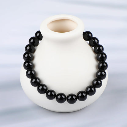 LPBeads Handmade Natural Gemstone Stretch Elastic Bracelet Healing Crystal Round Stone Beads Jewelry Gifts for Women Men