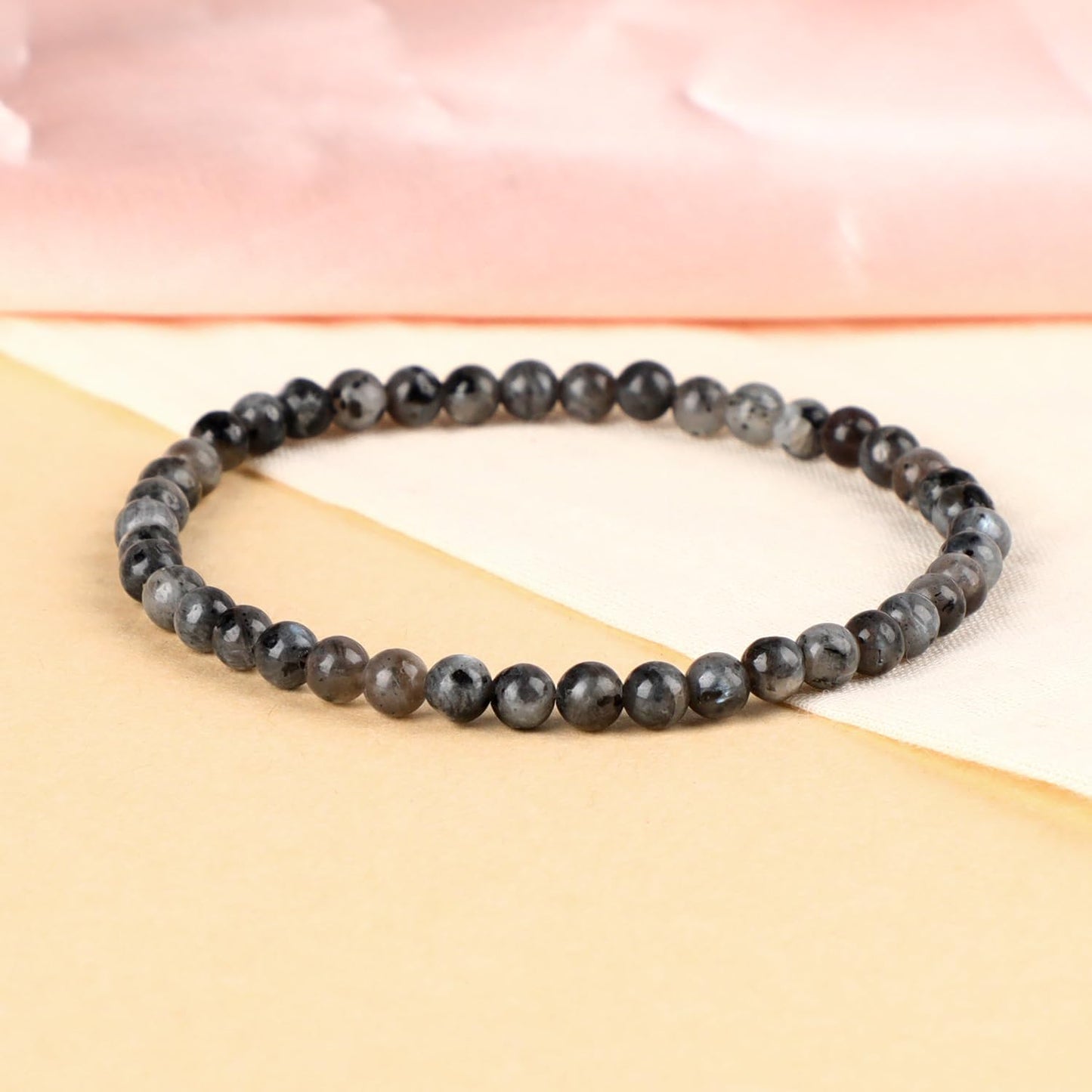 LPBeads Handmade Natural Gemstone Stretch Elastic Bracelet Healing Crystal Round Stone Beads Jewelry Gifts for Women Men