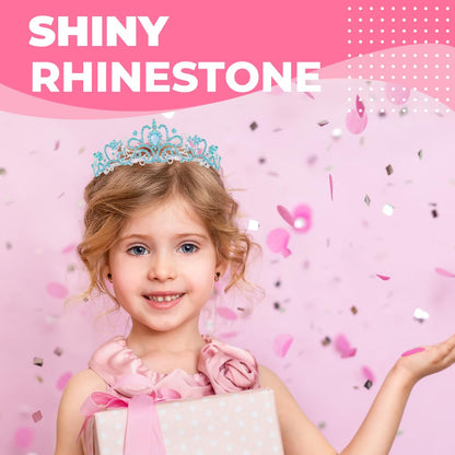 Birthday Tiara Crown with Sash for Women, Headband Hair Accessories for Wedding Party Costume