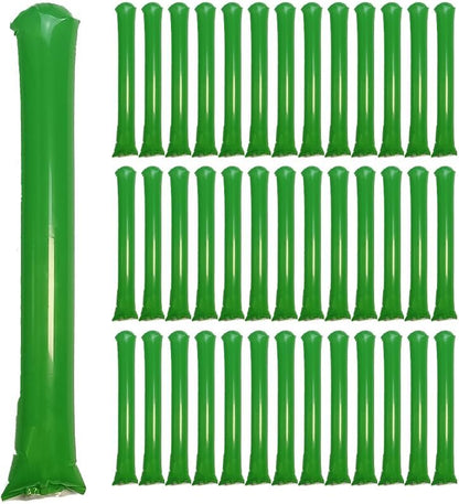 40pcs Round headTeam Spirit Boom Sticks Thunder Sticks Cheering Sticks Team Spirit Plastic Cheerleading Spirit Stick Clapper Inflatable Noise Maker Sports Supply (Glitter color)