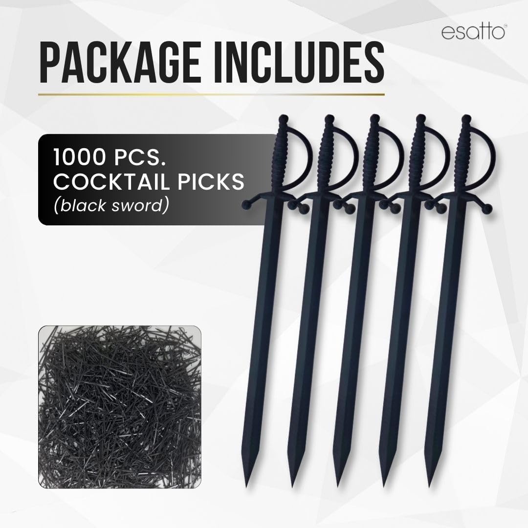 1000 Pcs Cocktail Picks Prism 7.62cm (3") - Sleek, Stylish Garnish for Cocktails, Perfect Plastic Toothpicks for Appetizers & Drinks, Versatile Fancy Skewers Food Pick for Charcuterie Parties