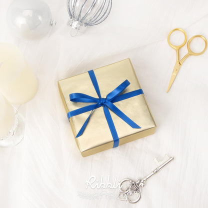 Ribbli Double Faced White Satin Ribbon,3/8” x Continuous 25 Yards,Fabric Ribbon use for Bows Bouquet,Gift Wrapping,Floral Arrangement