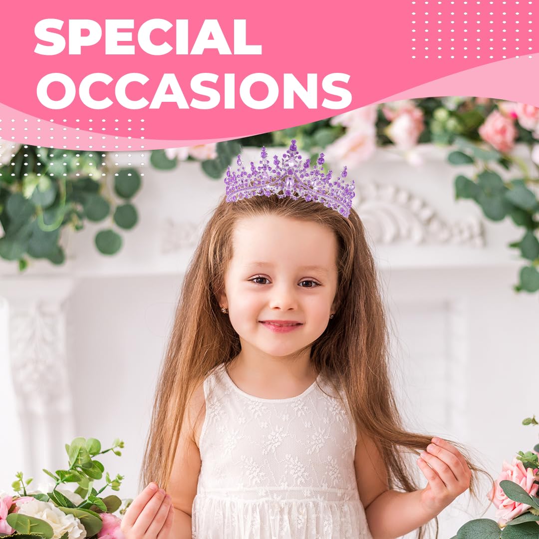 Birthday Tiara Crown with Sash for Women, Headband Hair Accessories for Wedding Party Costume