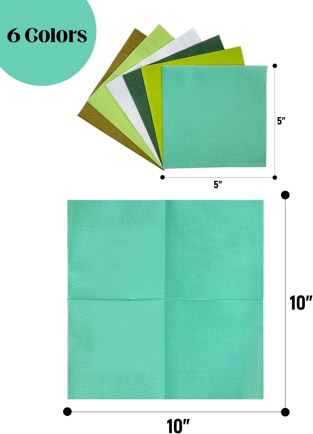 24 colors Cocktail Napkins 5 * 5inch disposable Beverage Napkin paper for Cocktail, Wedding, Dinner，Brithday Party Dessert Wine Paper Napkins（ 120 Count）