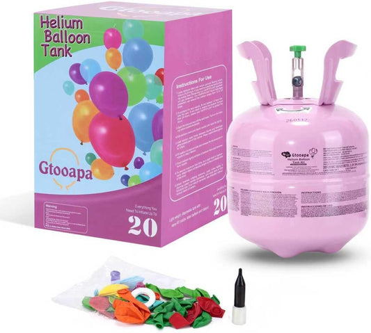Helium Tank for Balloons 4.5L - Up to 20+ Latex Balloons, Complete Balloon Kit with Ribbons, Portable Helium Tank for Home Use, Parties, Birthdays, Weddings & Events (1-Pack)