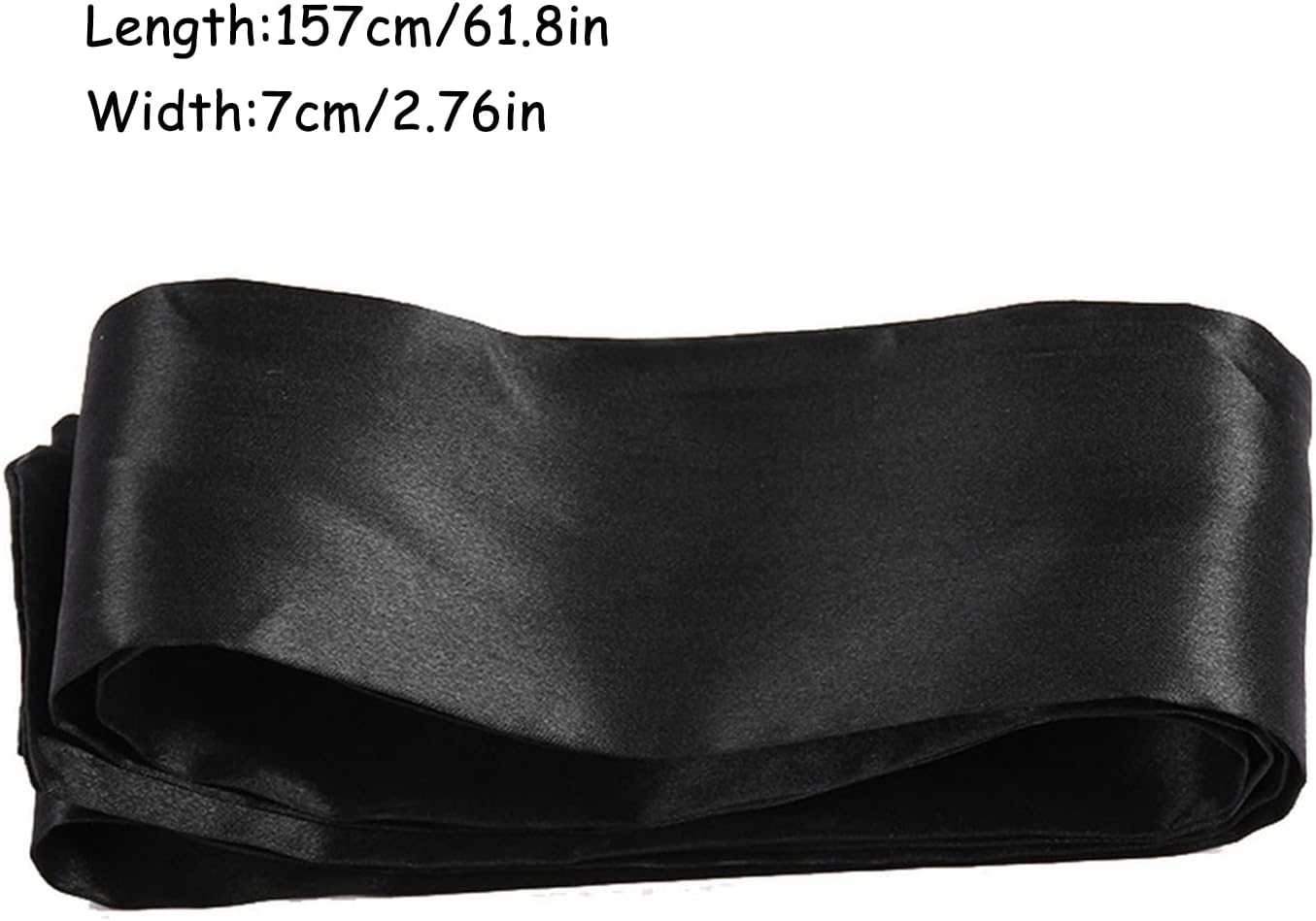 2Pcs Satin Eye Mask Sleep Mask, Adjustable Blindfold Soft Satin Eye Covers Gift for Travel, Nap, Meditation,157cm/62inch (Black+Pink)
