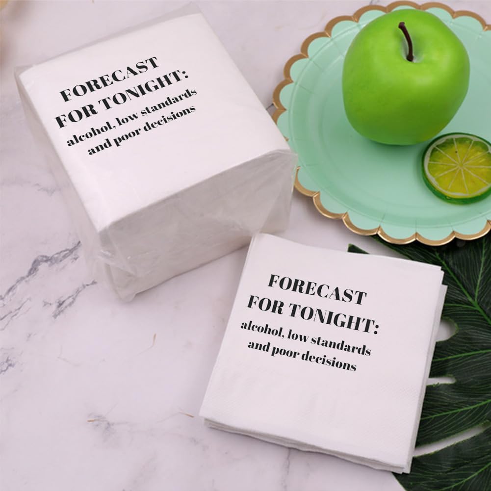 Funny Cocktail Napkins 100Pcs Funny Quotes Saying Disposable Paper Party Napkins 4.5 x 4.5 Two-ply (I Feel Sorry For People Who Don’t Know Us Napkins)