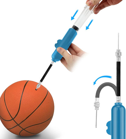 BROTOU Ball Pump, Dual Action Inflate Air Pump with 3 Needles and 2 Nozzles for Soccer Ball, Basketball, Volleyball, Balloons, Bikes