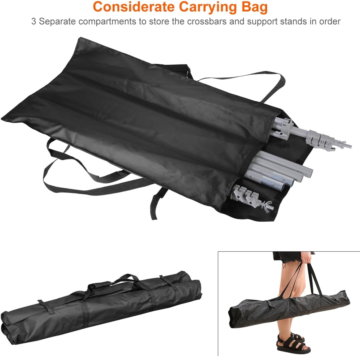 10ft Adjustable Backdrop Stand Kit, Heavy-Duty Photography Background Support System with Clamps & Carry Bag, Photo Video Studio Backdrop Stand for Parties, Weddings, Green Screen & Banner Display