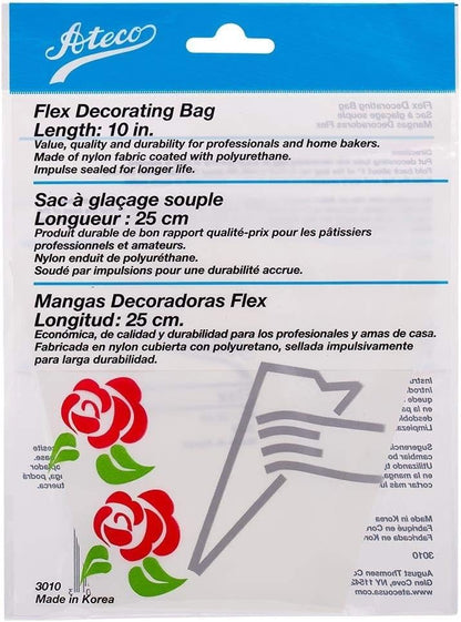 Ateco Flex Decorating Bag, Coated Nylon, 16-Inch, Reusable Baking Supply, White