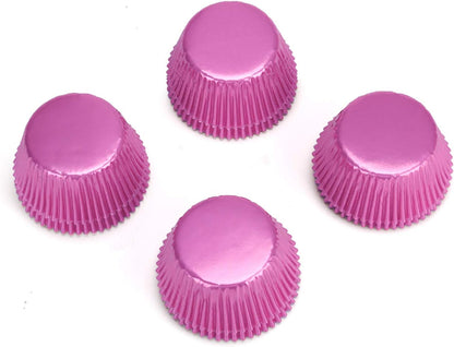 Gifbera White Metallic Foil Cupcake Liners Standard Size Baking Cups, 200-Count