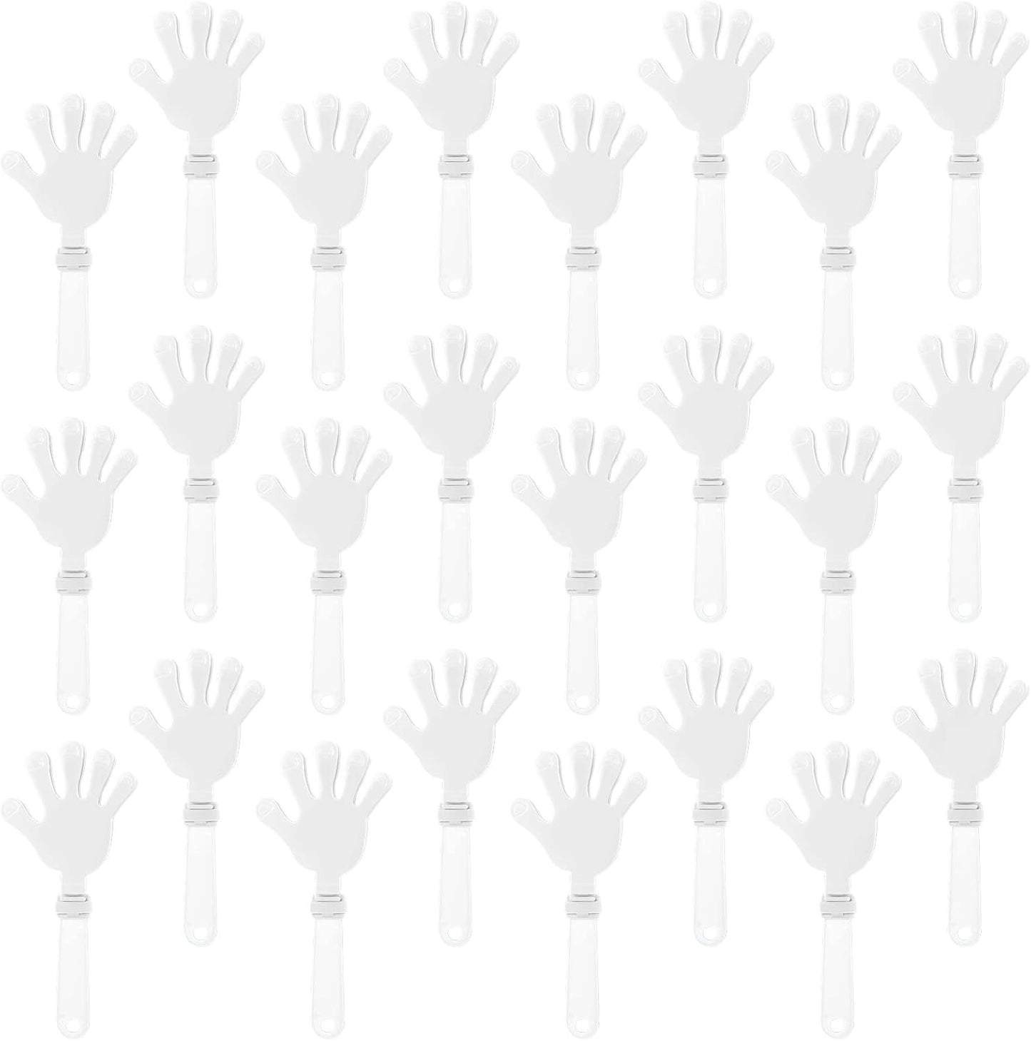 24 Pcs Orange Hand Clappers 7.5 Inch Clappers Noisemakers Noise Makers Party Favors Plastic Party Clapper for Sporting Events Cheers Ball Dance Basketball Football Noisemakers（Orange）