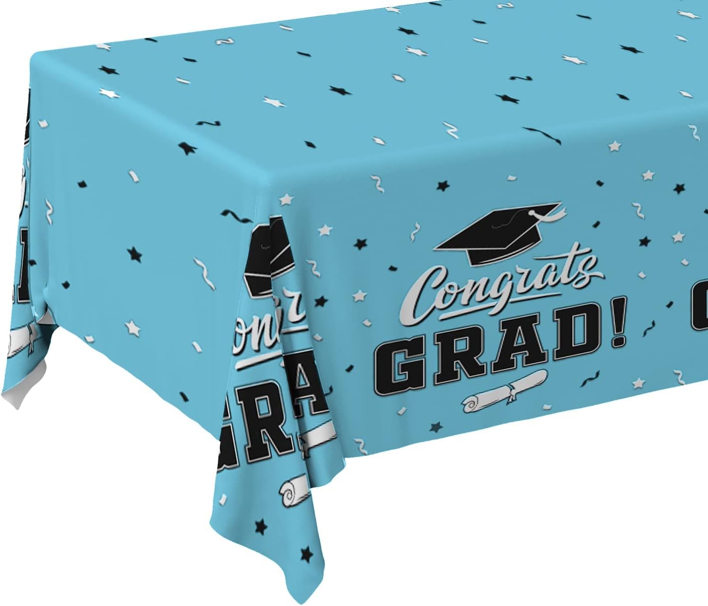 Gatherfun Graduation Party Decorations, Gongrats Grad Tablecover for Graduation Party Supplies, 3 pcs Green Table Cloths, 54"x108"
