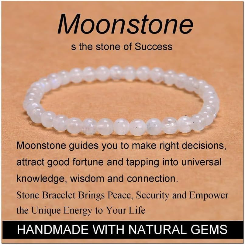 Long tiantian Moonstone Bracelet Glow in the Dark Bracelets Moonstone Jewelry for Women Crystal Bracelet Glow in the Dark Jewelry for Women Trendy Gifts for Christmas