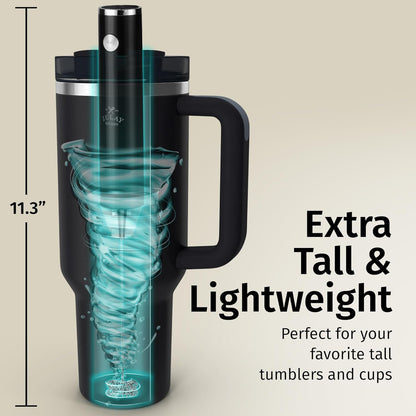 Zulay Kitchen Powerful Milk Frother Wand With Duracell Batteries - Ultra Fast Handheld Drink Mixer - Electric Whisk Foam Maker for Coffee, Lattes, Cappuccino & Matcha - Z1 Motor - Black - Colors B