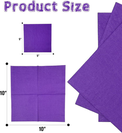 24 colors Cocktail Napkins 5 * 5inch disposable Beverage Napkin paper for Cocktail, Wedding, Dinner，Brithday Party Dessert Wine Paper Napkins（ 120 Count）