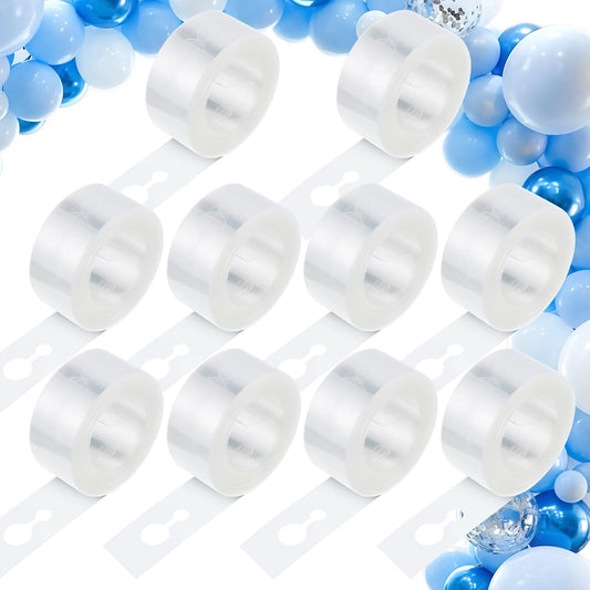Balloon Decorating Strip, 10 Rolls 16.4ft Balloon Garland Tape Strips Balloons Arch Kit with Double-Sided Glue Point Dots for Party Wedding Birthday Decorations