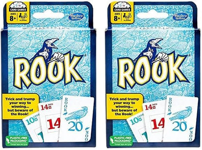 Hasbro Gaming Rook Card Game | Family Games for Kids, Teens, and Adults | 2 to 6 Players | Bidding and Trick-Taking Games | Fun Summer Activities | Vacation Travel Essentials | Ages 8+