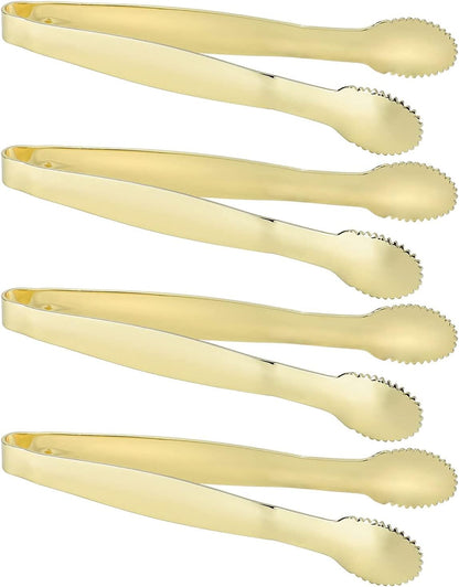 MSY BIGSUNNY Durable Stainless Steel Ice Tongs, 7 inch Sugar Cube Serving Tongs, Set of 2