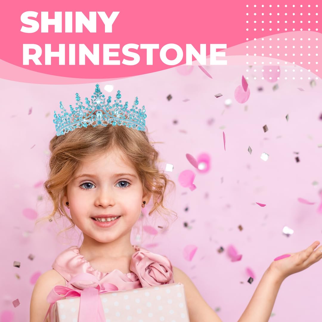 Birthday Tiara Crown with Sash for Women, Headband Hair Accessories for Wedding Party Costume