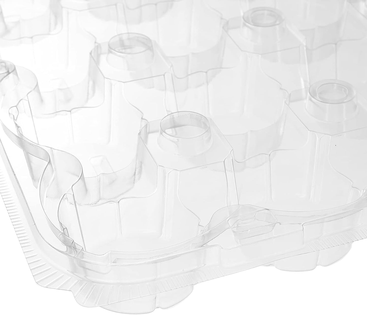 Hedume 7 Pack Cupcake Containers, 24 Counts Stackable Plastic Cupcake Boxes with Detachable Lid Perfect for Cupcakes, Muffin, BPA-free