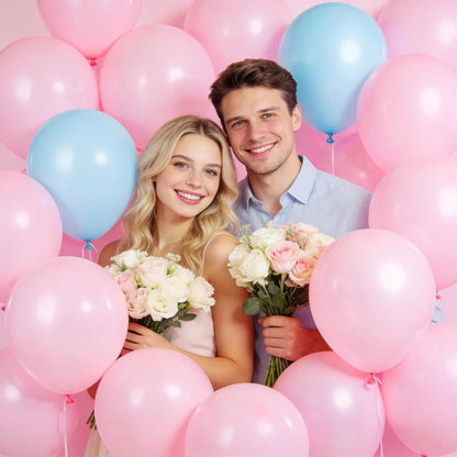 110pcs Black Balloon 12 inch, Black Latex Balloons for Birthday Party Baby Shower Wedding(with 2 Ribbons). - Colors A
