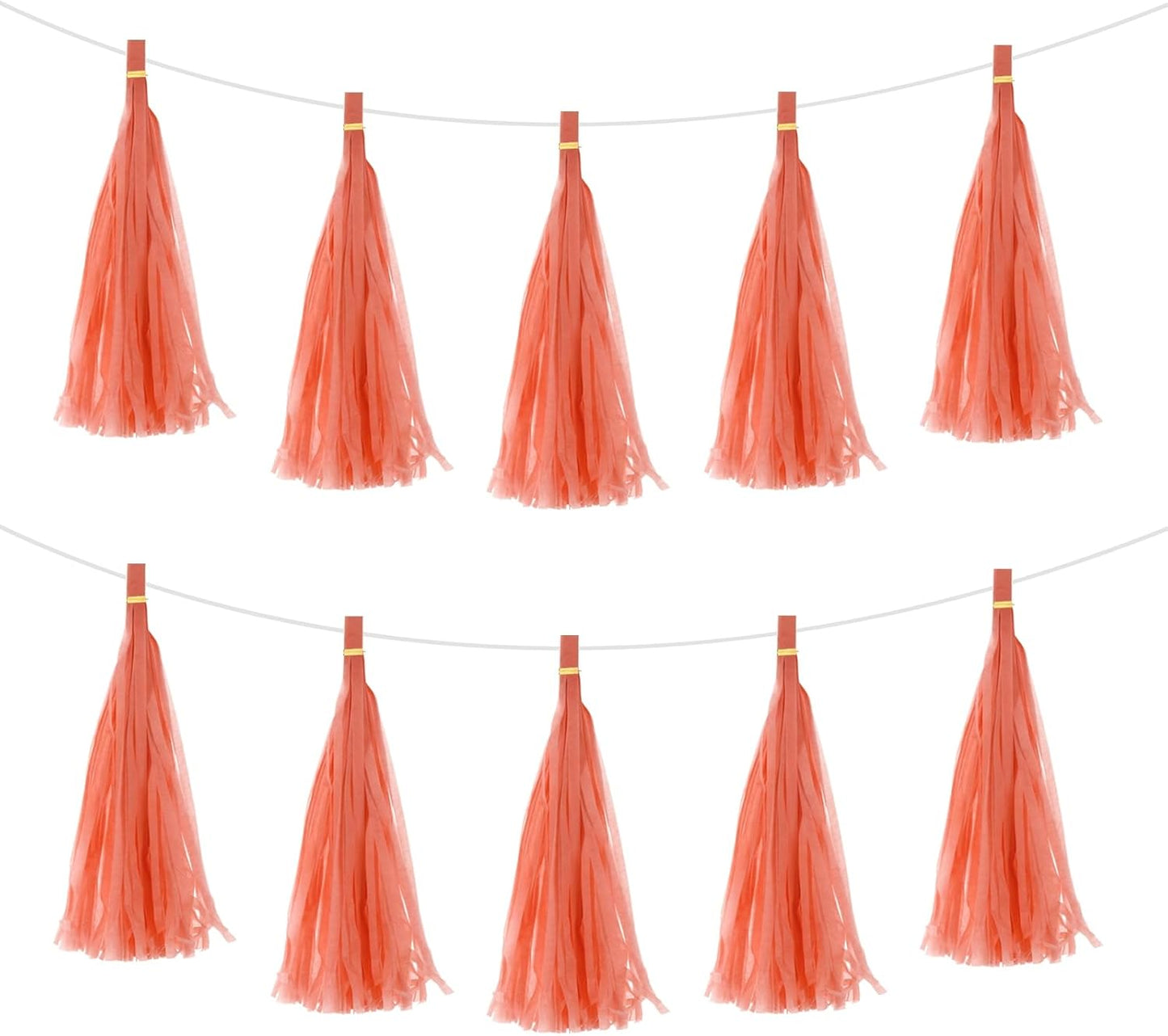 MECCANIXITY 20Pcs Light Blue Tassel Garland Banner with Rope Tissue Paper Tassels Party DIY Kits for Anniversary Wedding Birthday Party