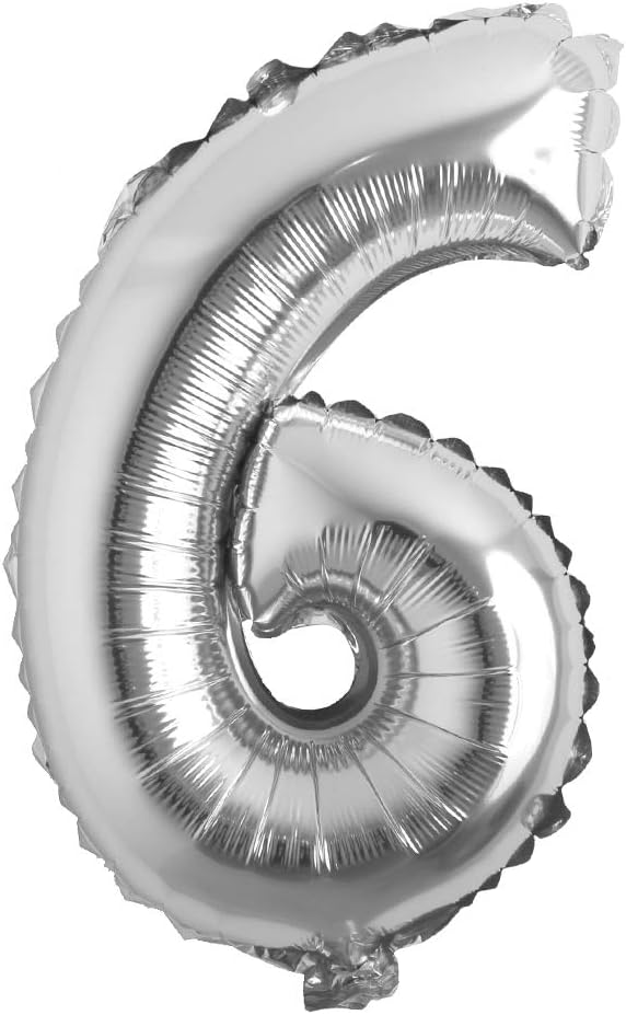 16" inch Single Silver Alphabet Letter number Balloons Aluminum Hanging Foil Film Balloon Wedding Birthday party decoration banner Air Mylar Balloons (16 inch Silver 0)