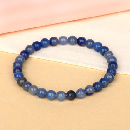 LPBeads Handmade Natural Gemstone Stretch Elastic Bracelet Healing Crystal Round Stone Beads Jewelry Gifts for Women Men