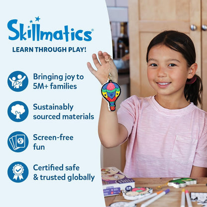 Skillmatics Scratch Art Book for Kids - Unicorns & Princesses, Craft Kits & Supplies, 30+ Scratch Stickers, Travel Toys, DIY Kit, Gifts for Girls & Boys Ages 3, 4, 5, 6, 7, 8