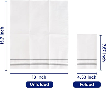 200 Pack Paper Napkins Disposable Guest Towels, Premium Quality 3-ply Dinner Napkins Soft, Absorbent Paper Hand Towels for Party or Wedding