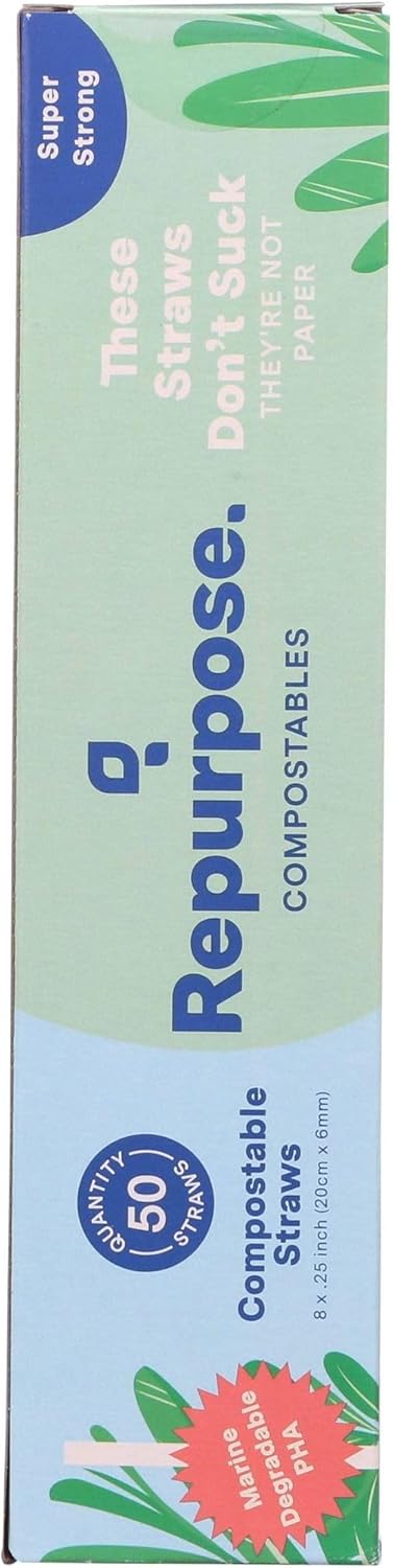 REPURPOSE Compostable Straws, 50 CT