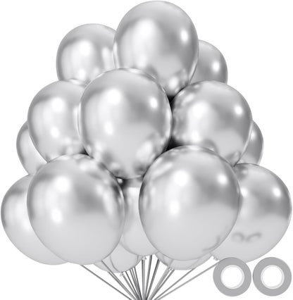 110pcs Black Balloon 12 inch, Black Latex Balloons for Birthday Party Baby Shower Wedding(with 2 Ribbons). - Colors A