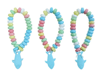 Mermaid Candy - 24 Mermaid Tail Shaped Candy Bracelets Individually Wrapped Bulk - Great for Mermaid Party Candy Favors - Little Mermaid Birthday Goodie Bags for Kids - Pinata Fillers