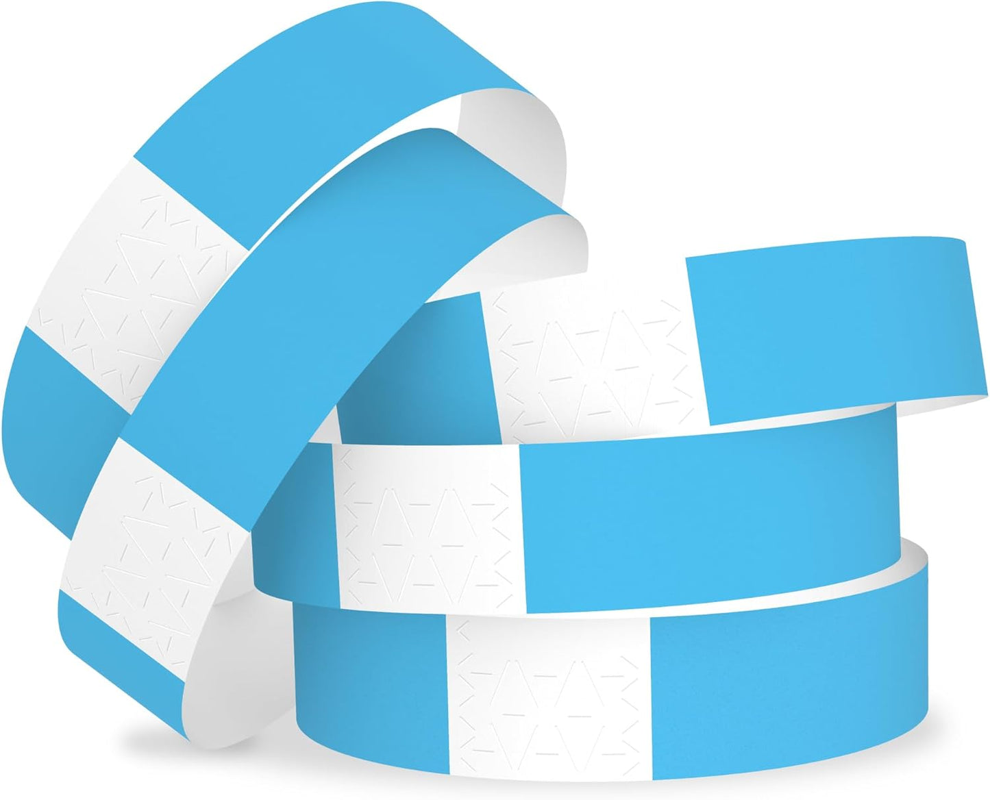 500 WristCo 5 Color Variety Pack Paper Plastic Wristbands for Events - Premium Water-Proof Tear Resistant Paper Bracelets ID Wrist Bands for Concerts Festivals Admission Party Identification