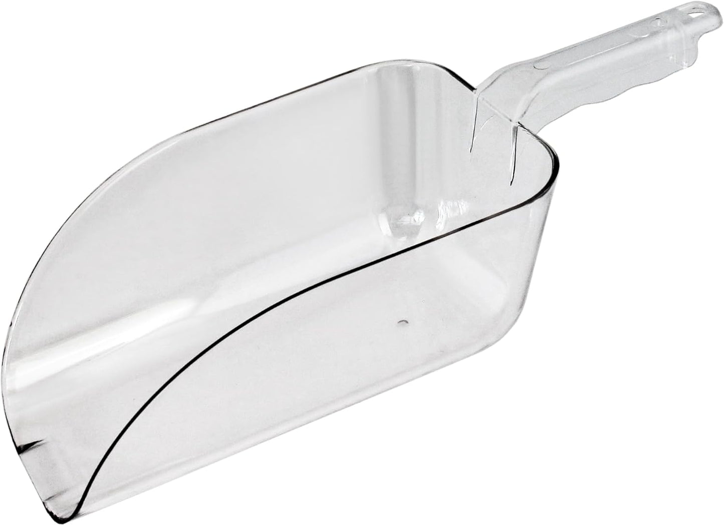 New Star Foodservice Commercial Grade Polycarbonate Plastic Utility Ice Scoop, White, 64 oz
