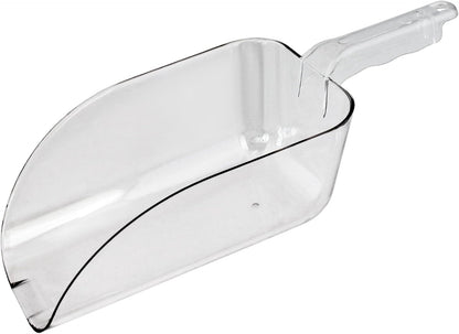 New Star Foodservice Commercial Grade Polycarbonate Plastic Utility Ice Scoop, White, 64 oz
