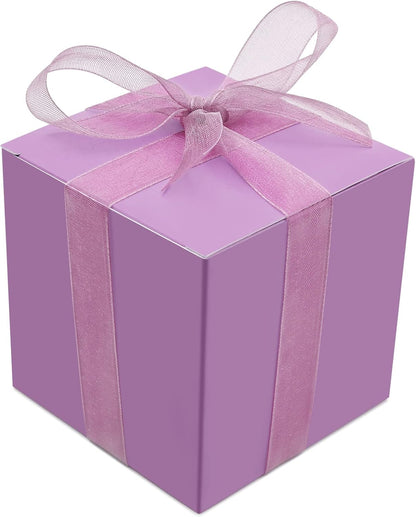 Oletx 24 Pcs Colorful Paper Gift Boxes, Small Candy Boxes Bulk, 3x3x3 inch Gift Box with Lids, Goodie Treat Boxes for Party Favors, Birthday Gifts, Wedding Gifts