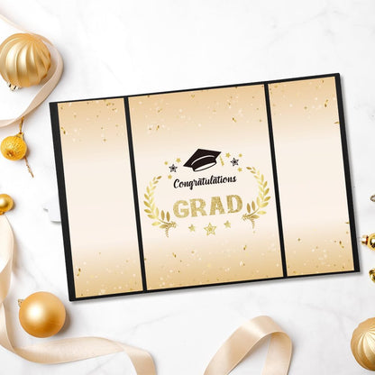 Graduation Guest Book Party Decorations-Blue Gold Graduation Guest Book Alternative Graduation Signature Congrats for 2026 College High School Graduation Party Decorations Unique Graduation Gifts