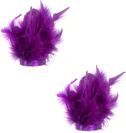 2-Pack Feather Slap Bracelet Cuffs - Feather Snap Ring, Cuff Wrist Decoration for Parties & Wrist Accessories, Women's Edition