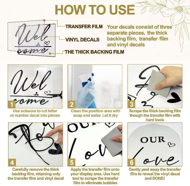 Custom Name Welcome to Our Wedding Signs Personalized Wedding Mirror Decals Selfie Mirror Decal for Wedding Entry Reception Display Golden Date Marriage DIY Vinyl Lettering Welcome Party Decoration
