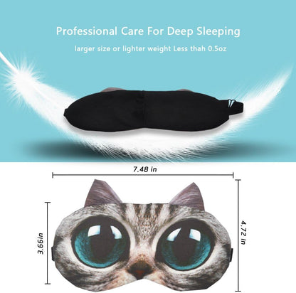 Tphon Sleep Mask for Adult Kids Boys Girls Funny Blindfolds Soft Cute Animal Sleeping Masks with Adjustable Strap for Travel Naps Shift Works Games
