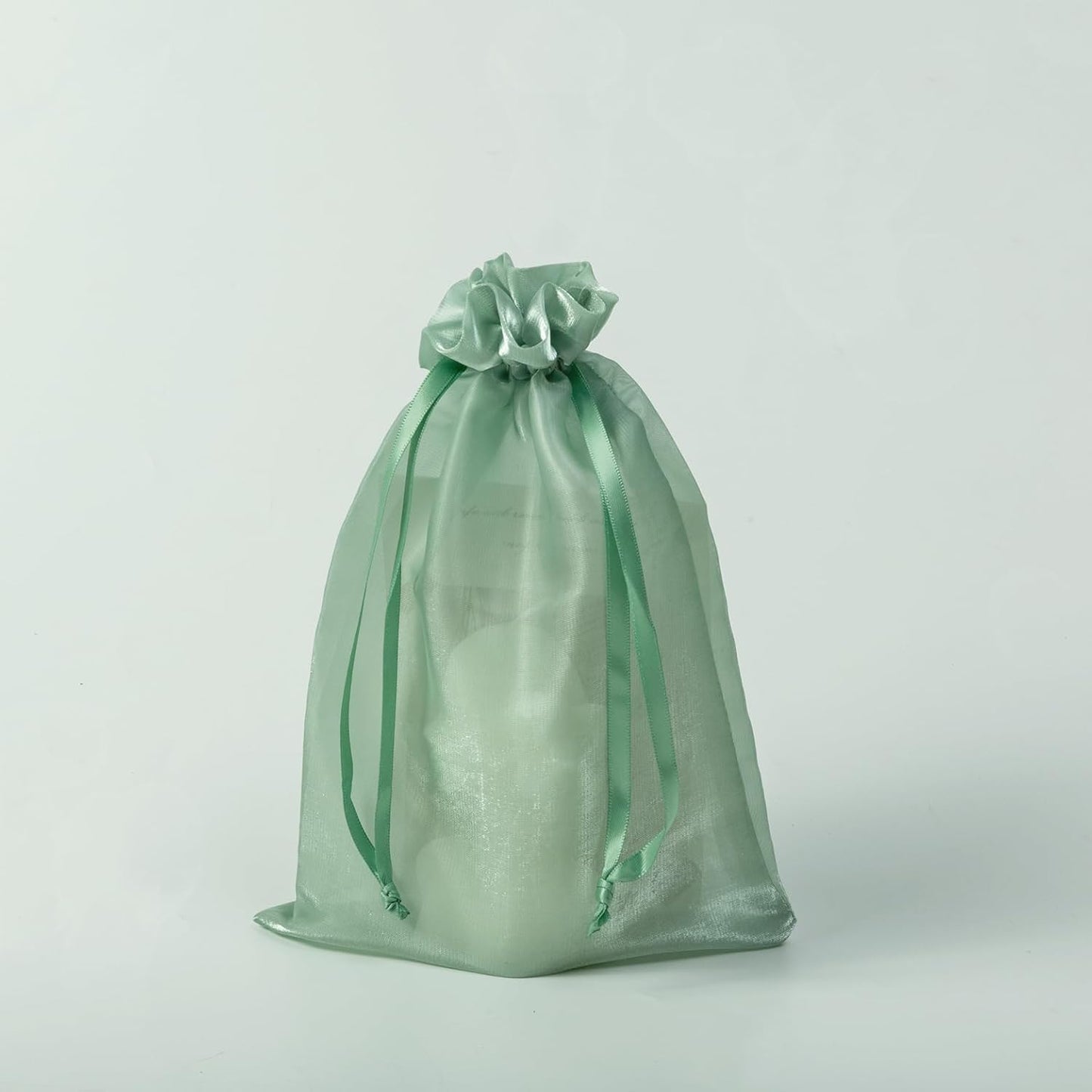 QIANF 20 Pcs Peacock Blue Small Organza Bags 3X4 inch for Wedding Favors with Drawstring, Mini Mesh Gift Bags Jewelry Pouch for Candy Bridal Shower Party Favor Baby Shower Christmas