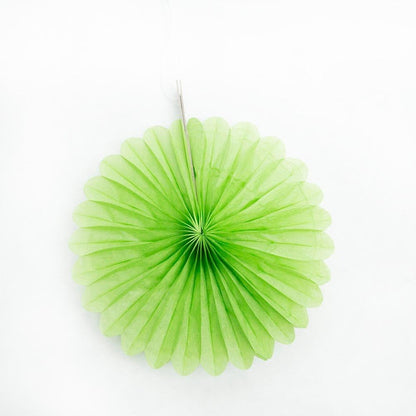 Sunflower Yellow Hanging Tissue Paper Fans - 6'', 3 Count - Perfect for Parties & Home Decor
